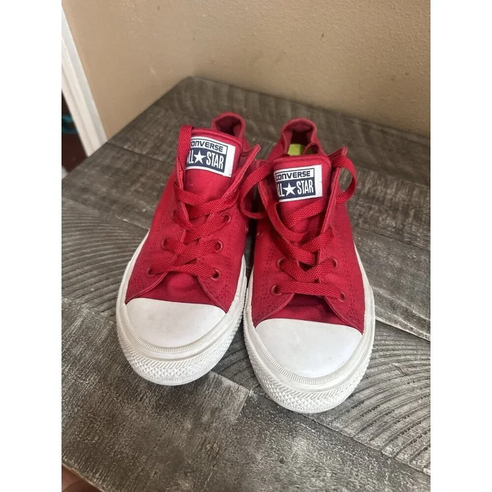 Converse Chuck Taylor All Star II Ox w/ Lunarlon Salsa Red Kids Youth 3